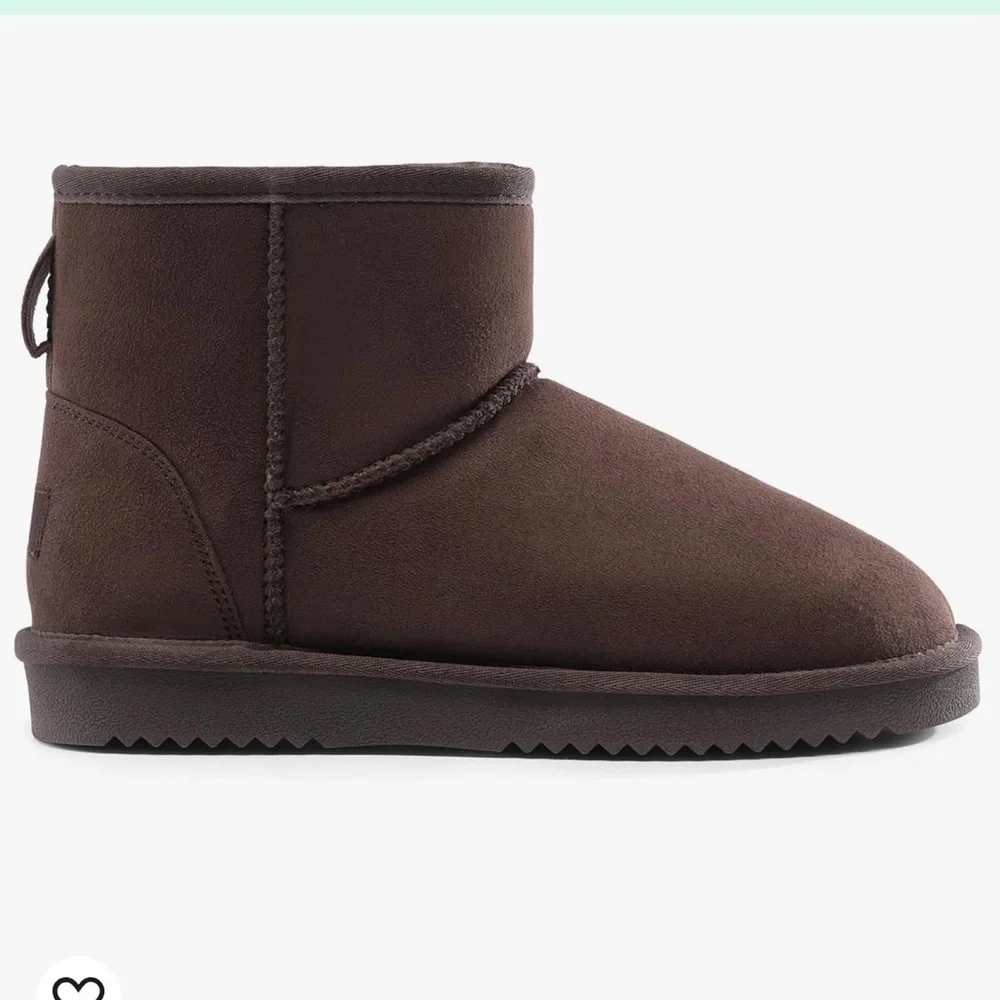 NEW DREAM PAIRS Brown Winter Snow Boots Faux Fur short Ankle Boots Booties